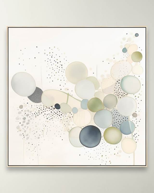 "Serene Orbs 1" Framed Giclee